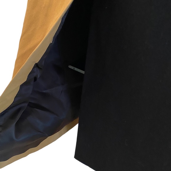 CHOOSY NWT Blackjack Two Tone Black Khaki Tan Trench Vest Dress Collared. Small - Picture 12 of 15